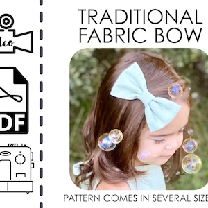 EASY Beginners Sewing a Fabric Hair Bow | Project | How to Sew | DIY | Baby Sews | Teen Gift | Fast | Tutorial PDF | Girls | Shower | Props