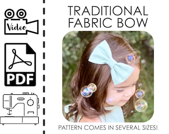 EASY Beginners Sewing a Fabric Hair Bow | Project | How to Sew | DIY | Baby Sews | Teen Gift | Fast | Tutorial PDF | Girls | Shower | Props