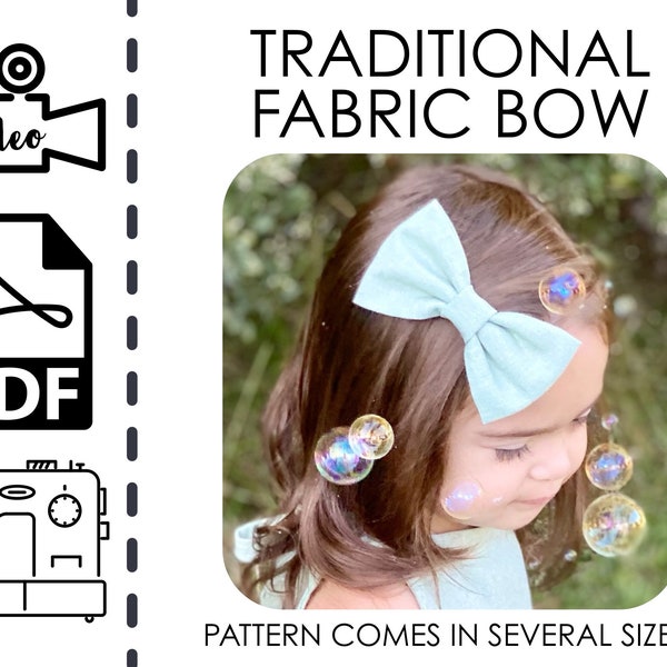 EASY Beginners Sewing a Fabric Hair Bow | Project | How to Sew | DIY | Baby Sews | Teen Gift | Fast | Tutorial PDF | Girls | Shower | Props