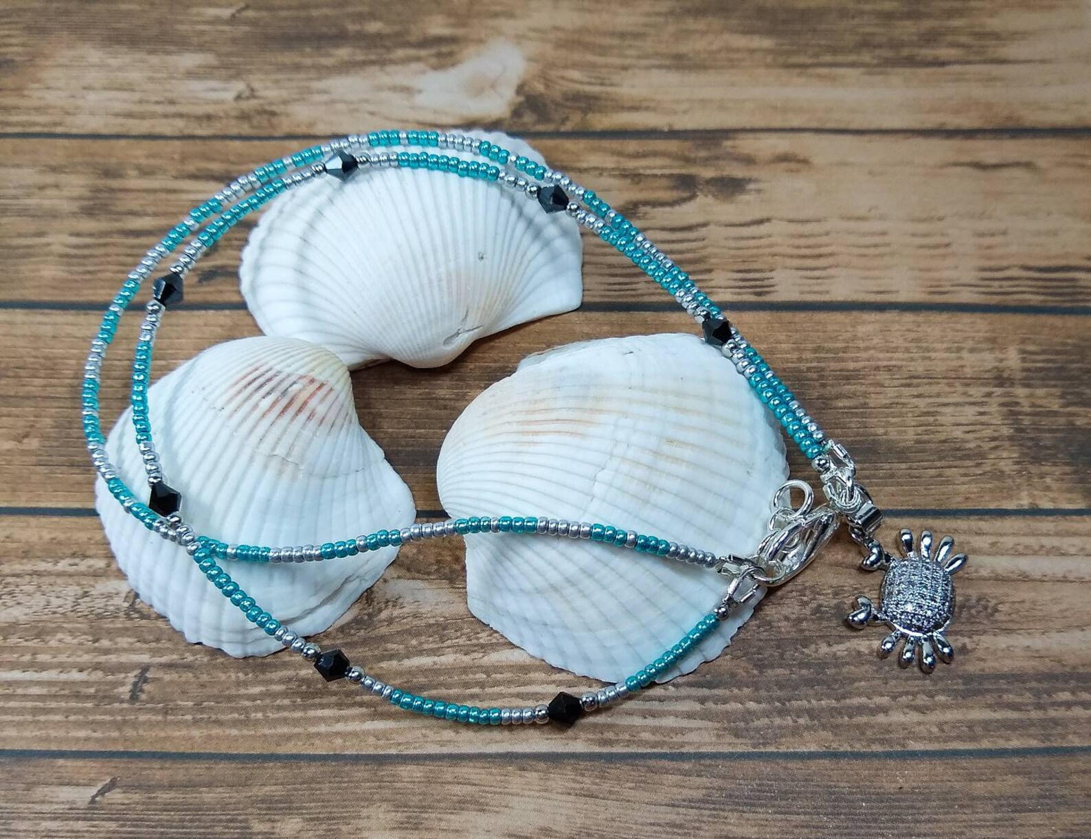 Crab Anklet Strand Anklet Body Jewelry Beach Jewelry Ankle Etsy