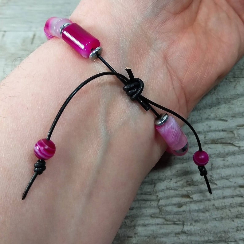 Bolo Jewelry Set Pink Bolo Bracelet Fringe Earrings Boho Etsy