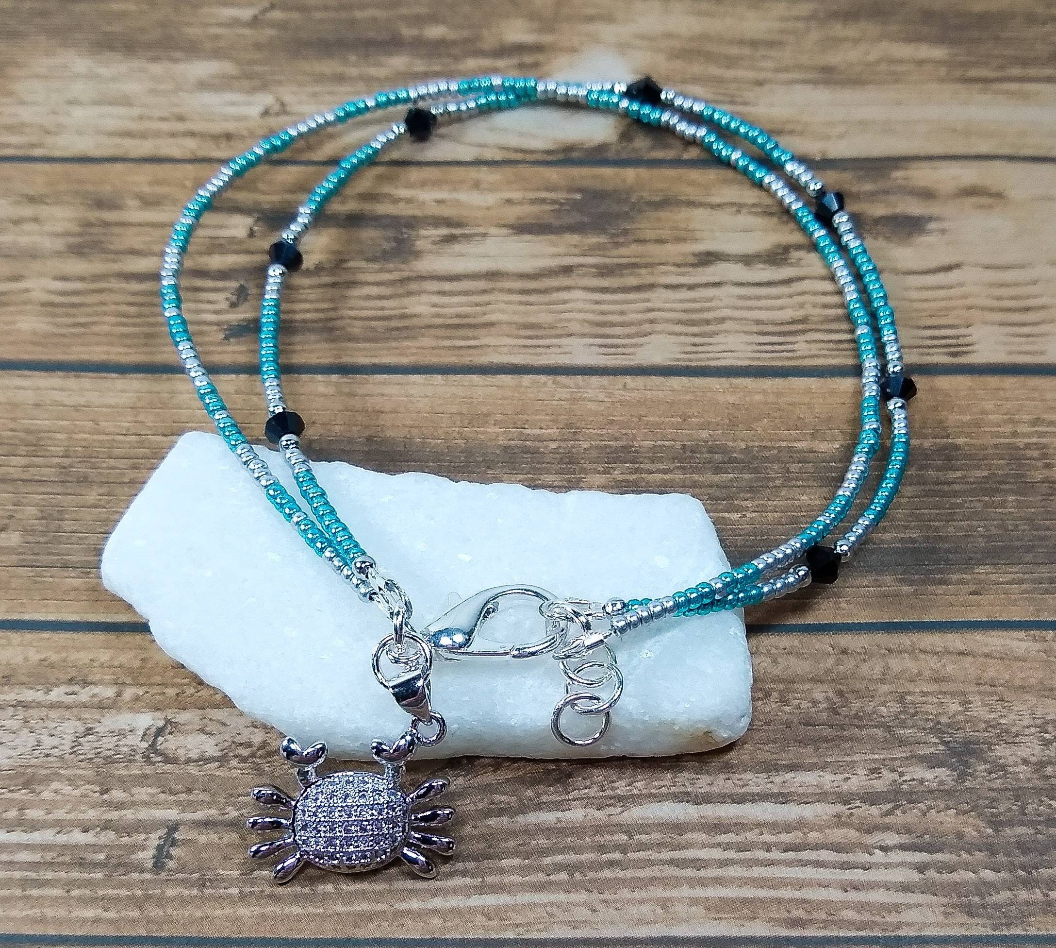 Crab Anklet Strand Anklet Body Jewelry Beach Jewelry Ankle Etsy