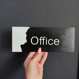 Personalized Wood Office Door Sign: Custom Name Plate