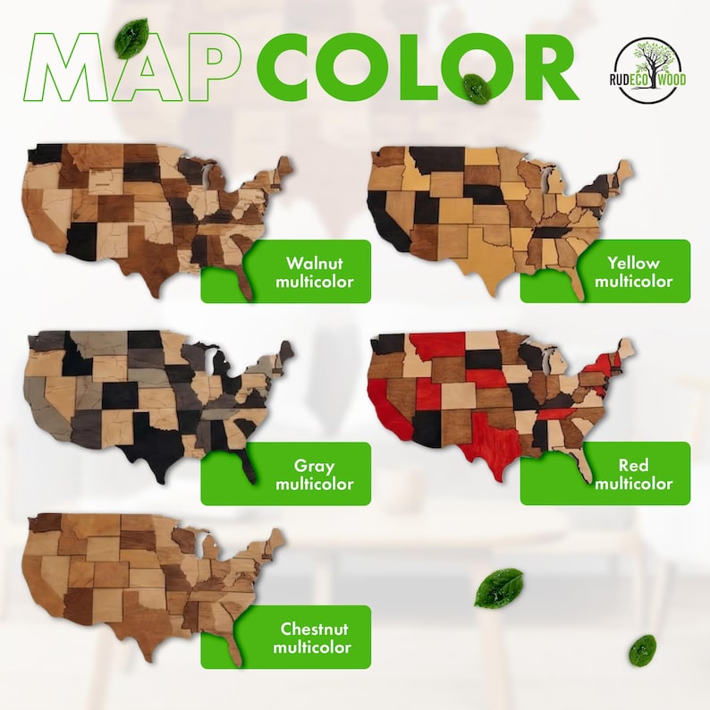 3D Wooden USA Travel Map With Push Pins, Personalized Wall Decor for ...
