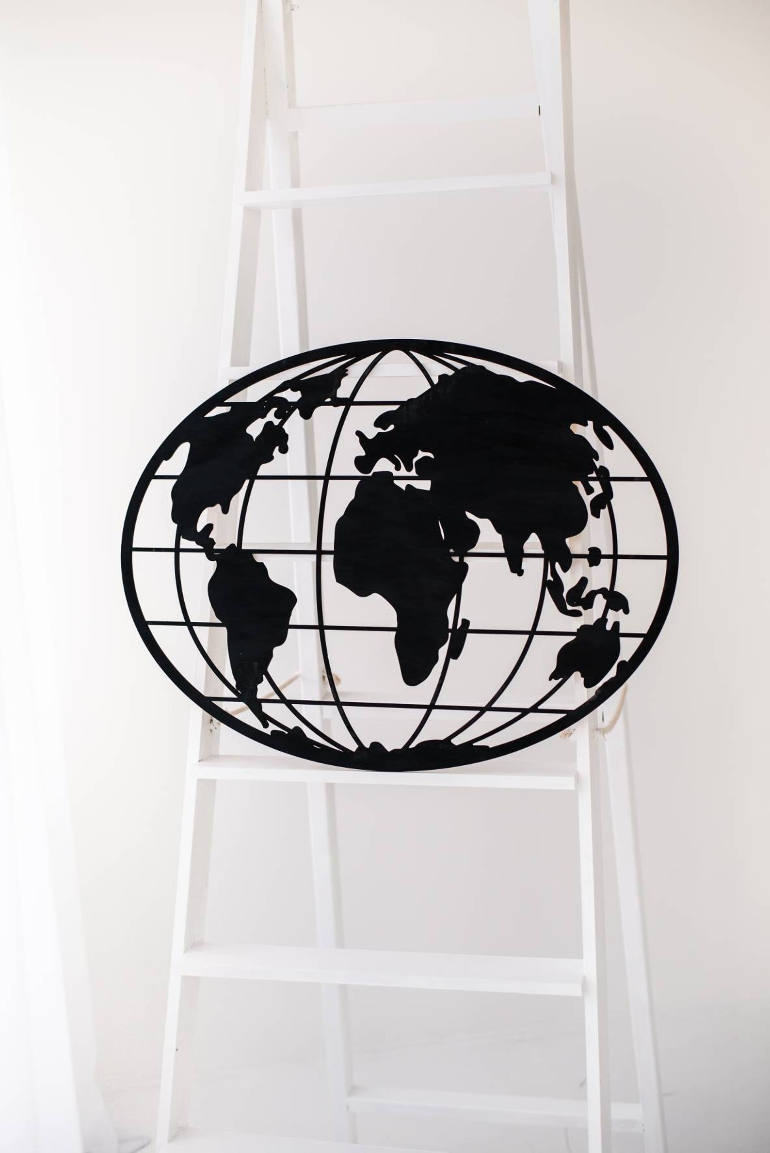 Globe Wall Art World Map Wall Art Globe Map Wood World Map Etsy