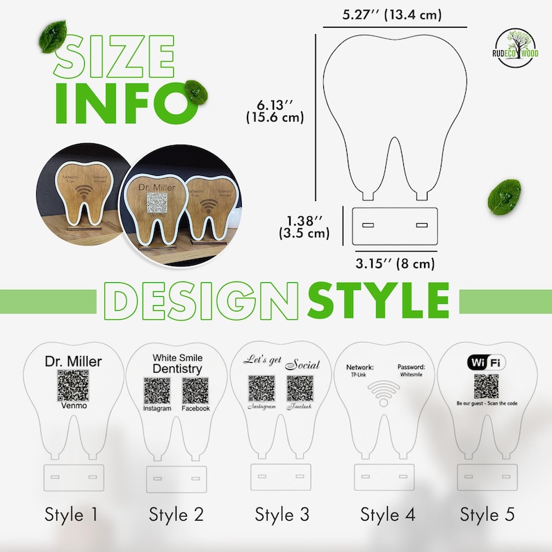 Tooth QR Code Sign: Custom Social Media Display for Dentist Office - Etsy