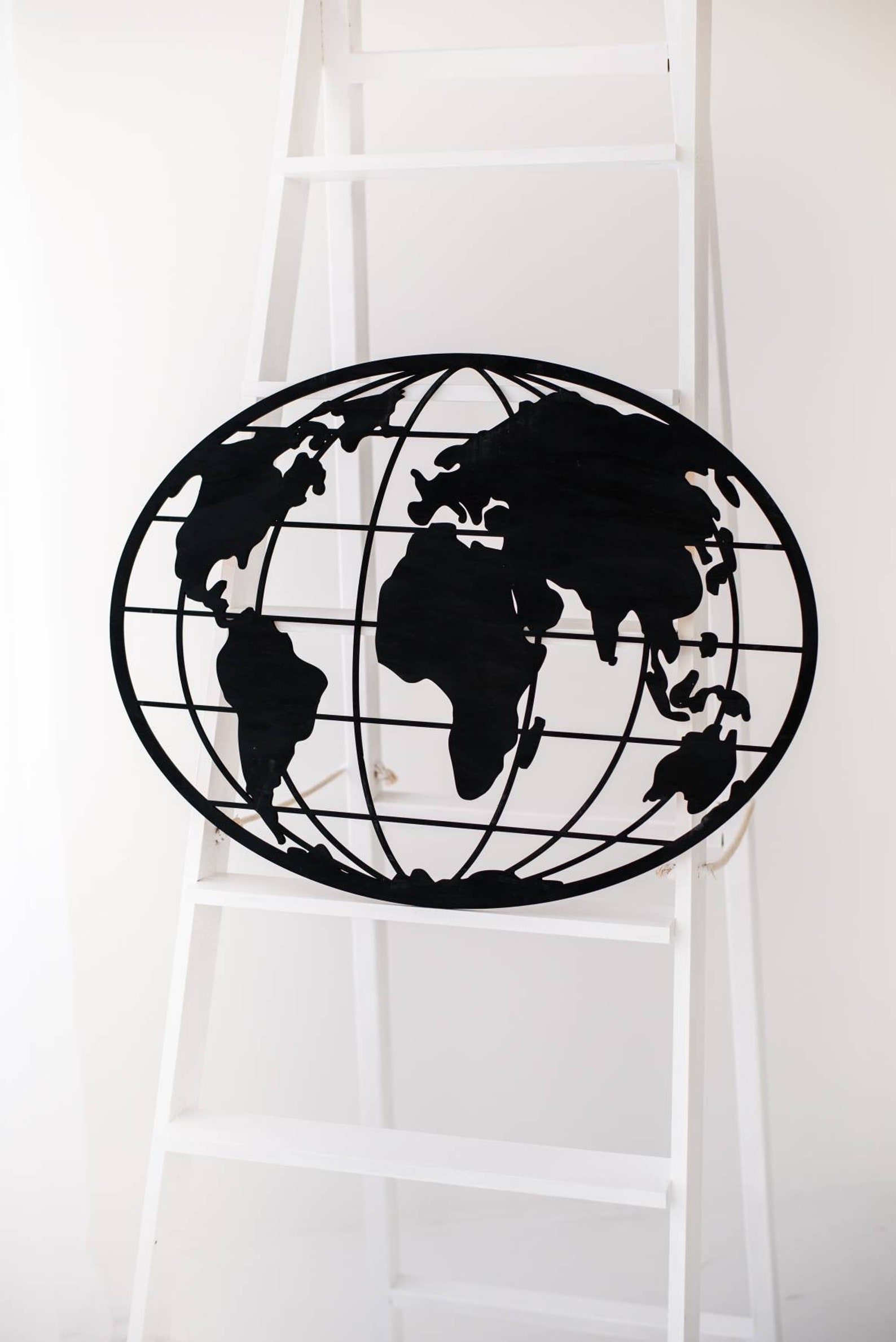 Globe Wall Art World Map Wall Art Globe Map Wood World Map Etsy