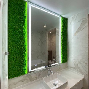 Moss wall art large, Preserved moss, Moss panel, Moss art, Moss wall, Living wall, Preserved moss wall, greenery wall