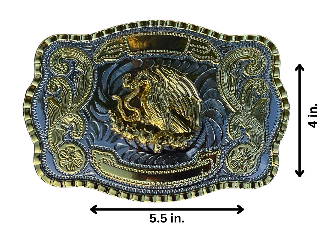 Mexican Flag Belt Buckle
