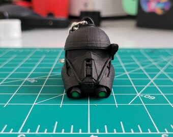 3D printed Death Trooper helmet keychain