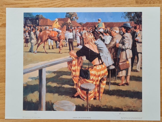 Signed Limited Edition Print by Johnny Jonas titled "Odds on Favourite".  Unframed.