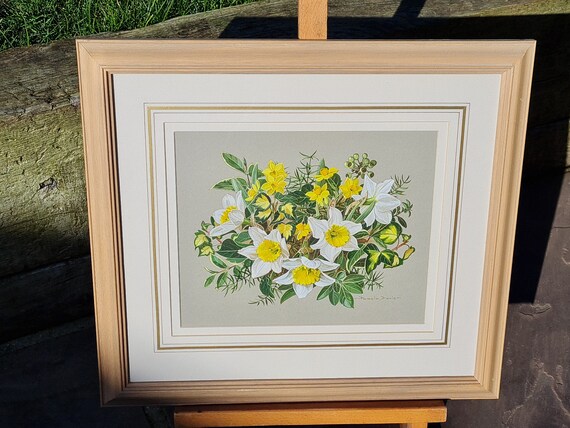 Bright, Colourful and Extremely Well Painted Original Gouache by Pamela Davis VPRMS, SWA, HSF (1927 – 2019) titled “A Touch of Spring”