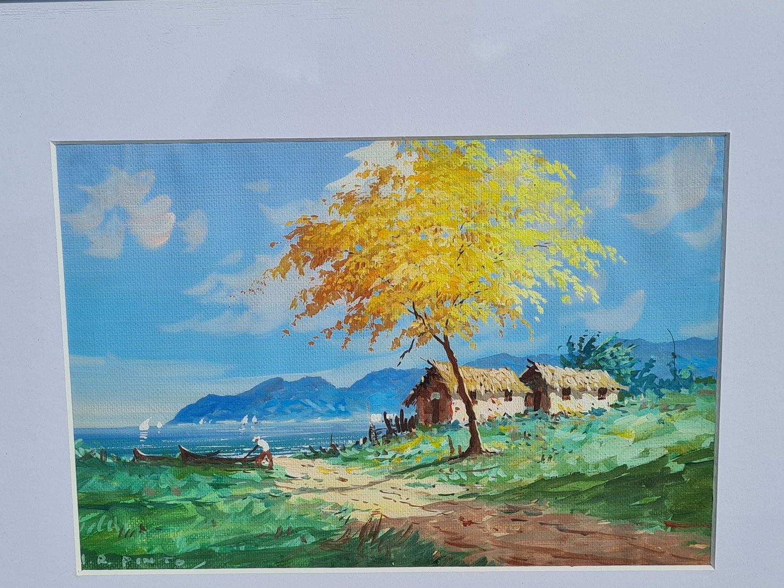 Original Pair of Gouache on Paper Paintings by Jose Rios Pinto Etsy