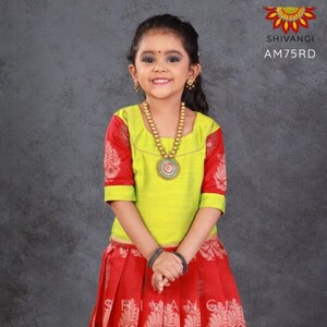 Shivangi Girls Floral Chanbali Pavadai Set//Lehenga !! – AM86PK