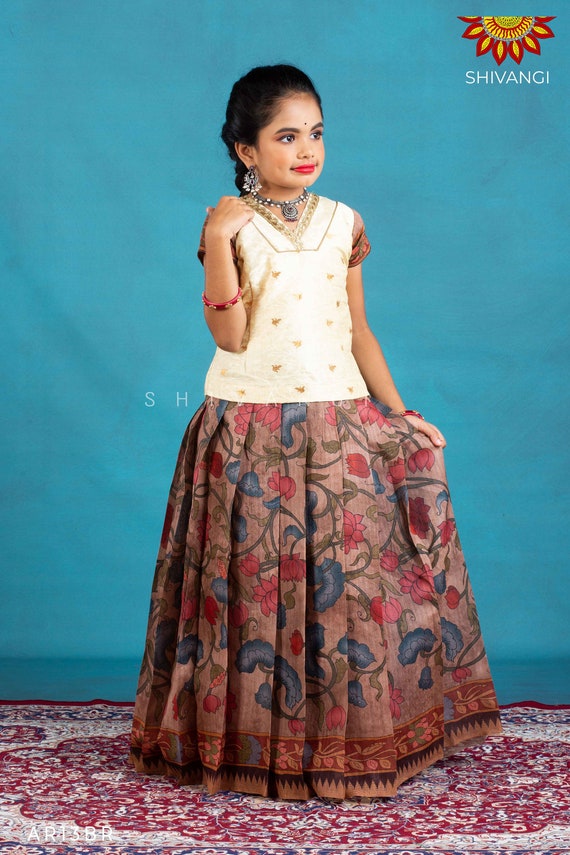 Kalamkari clearance pattu pavadai