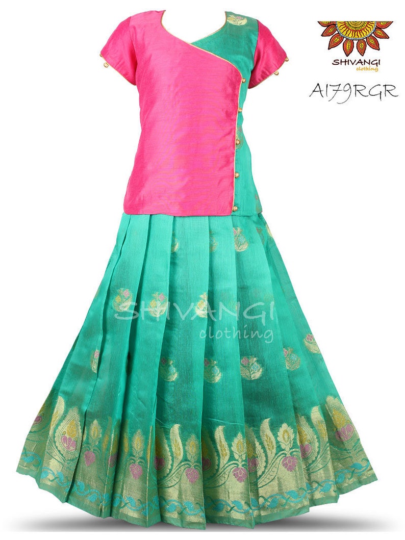 Kids pavadai lehenga