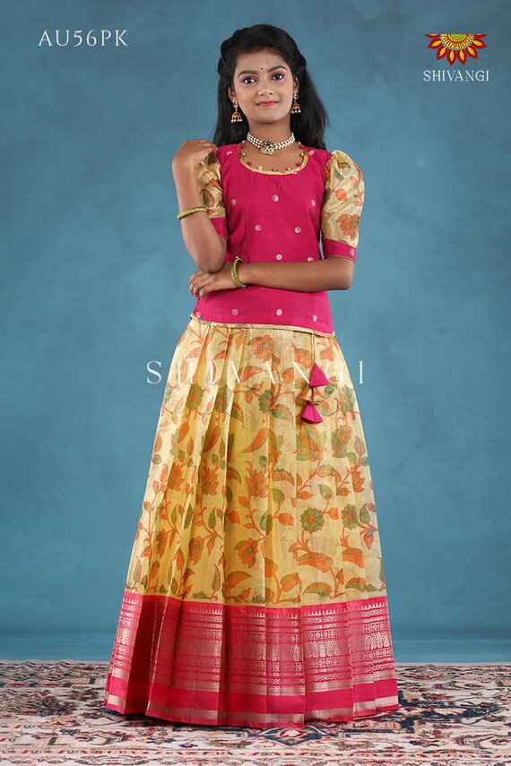 Kalamkari clearance pattu pavadai