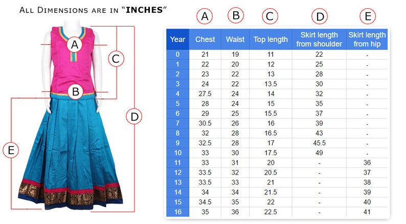 Kids pavadai lehenga