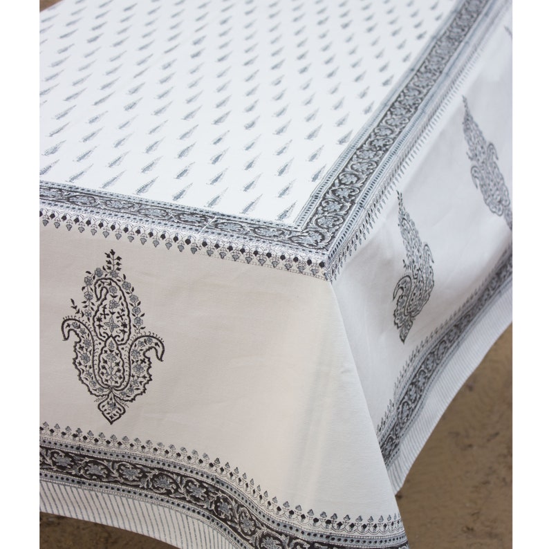 Hand Block Printed Indian Cotton Table Linen For Sale Etsy
