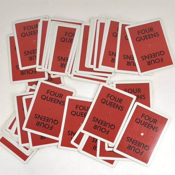 Four Queens Hotel Casino Red Pack Vintage Used Playing Cards