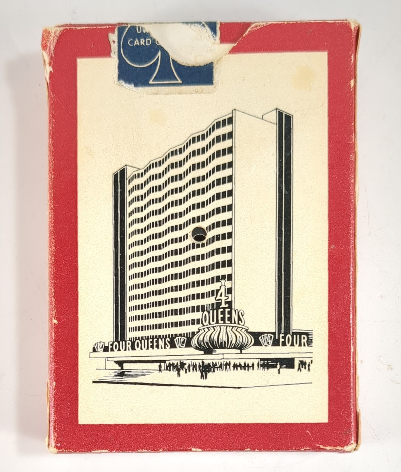 Four Queens Hotel Casino Red Pack Vintage Used Playing Cards