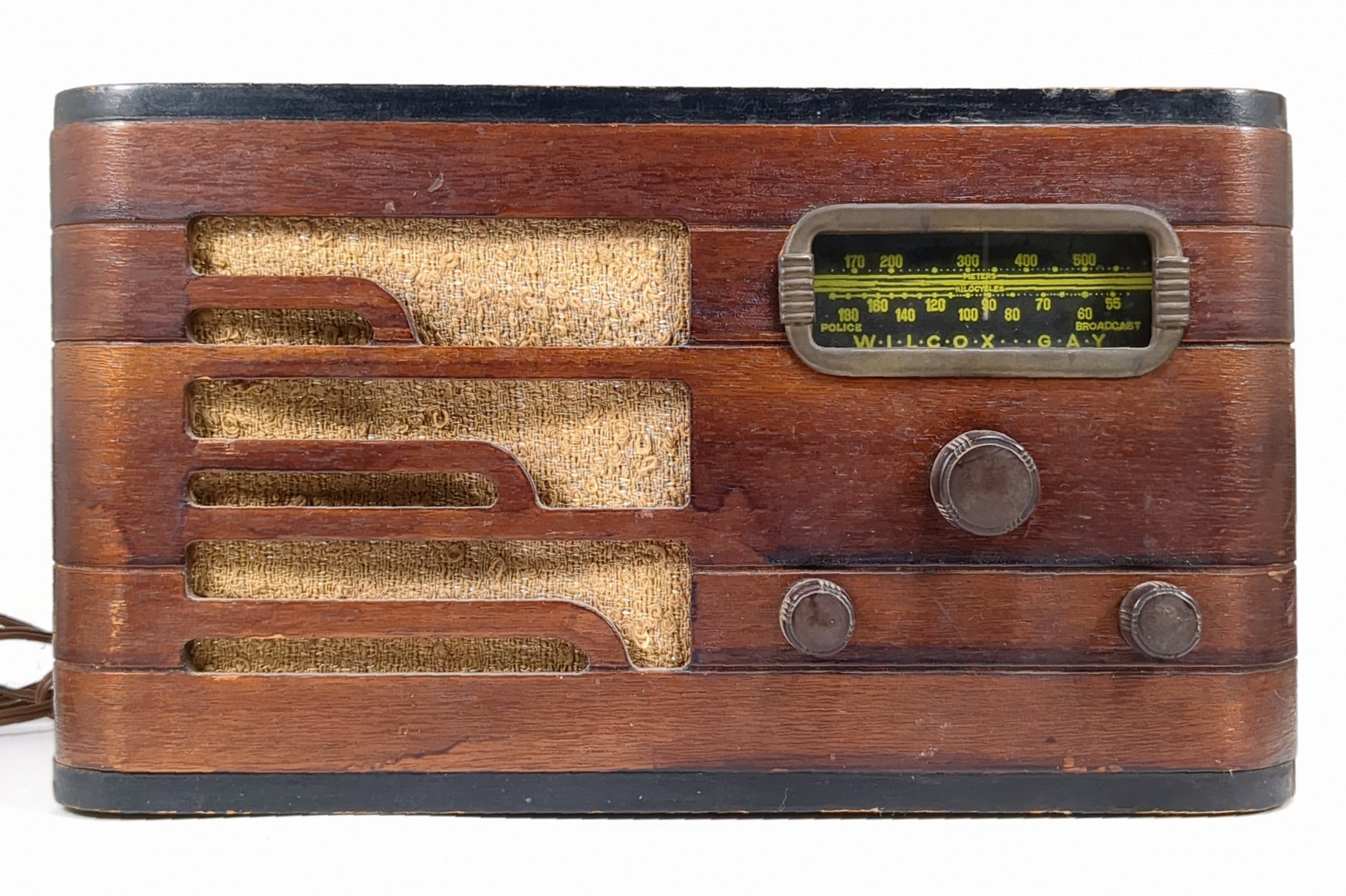 Vintage 1938 Wilcox-gay Tube Radio: Art Deco Wood Cabinet (for