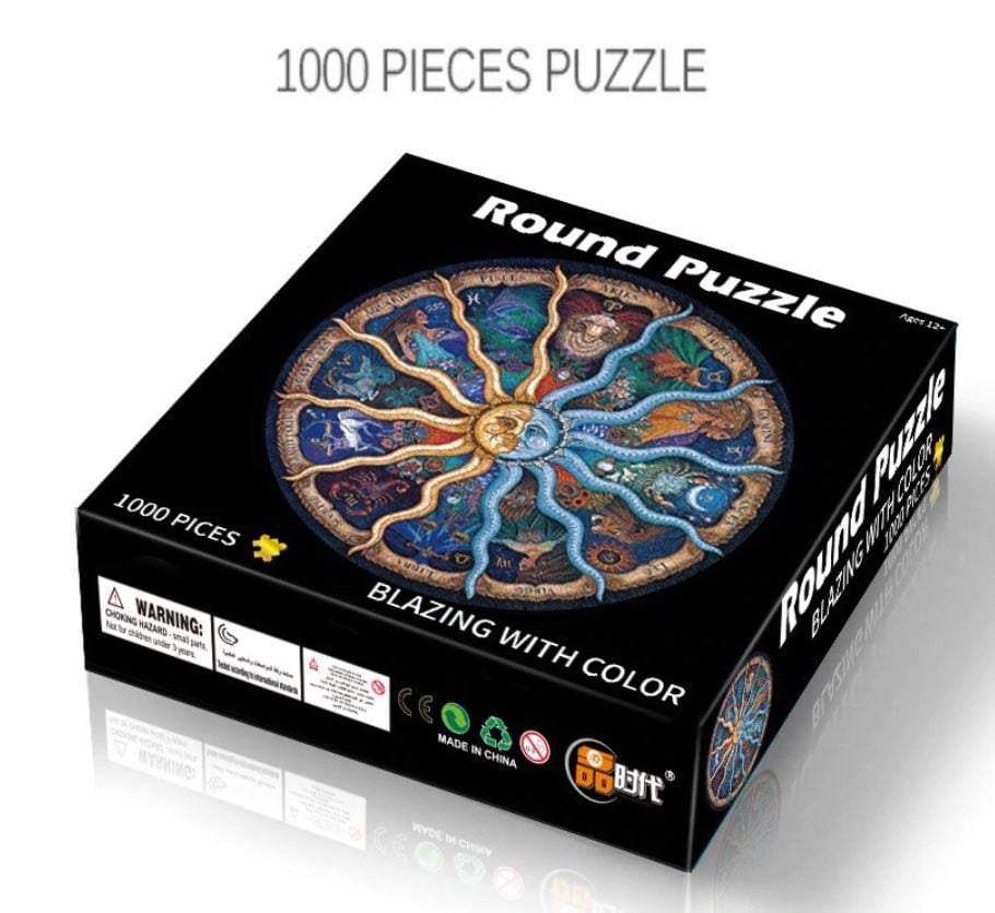 Round Puzzles 1000 Piece Astrology Puzzle for Adults Horoscope Etsy UK