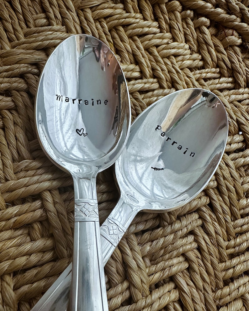 SOUP SPOON hand-engraved and customizable godfather/godmother image 1