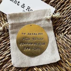 Pretty brass plaque to engrave quote or text of your choice