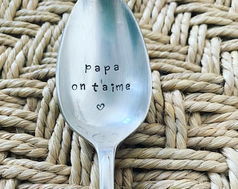 SOUP SPOON - hand engraved and customizable - mom/dad