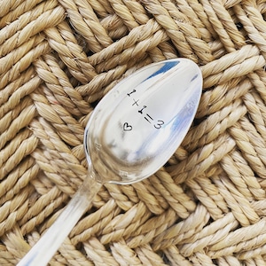 DESSERT SPOON - hand engraved and customizable - pregnancy