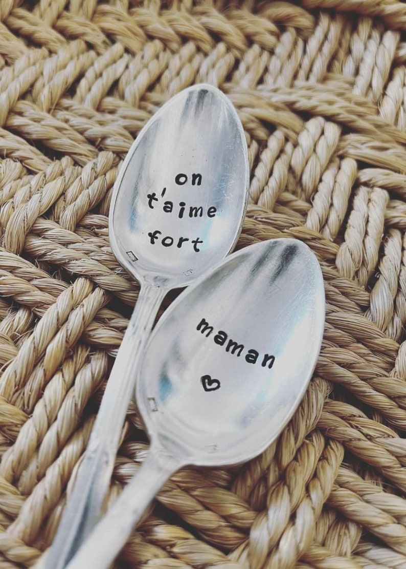 TEASPOON hand engraved and customizable mom/dad image 5