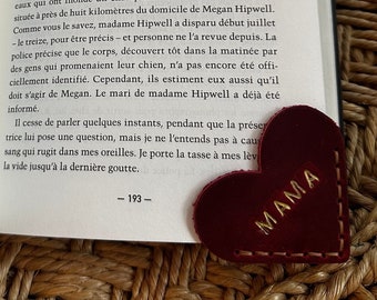 Marcapáginas de cuero auténtico - personalizado a mano