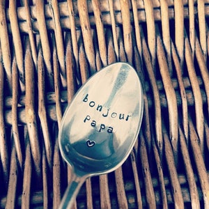 TEASPOON hand engraved and customizable mom/dad image 6