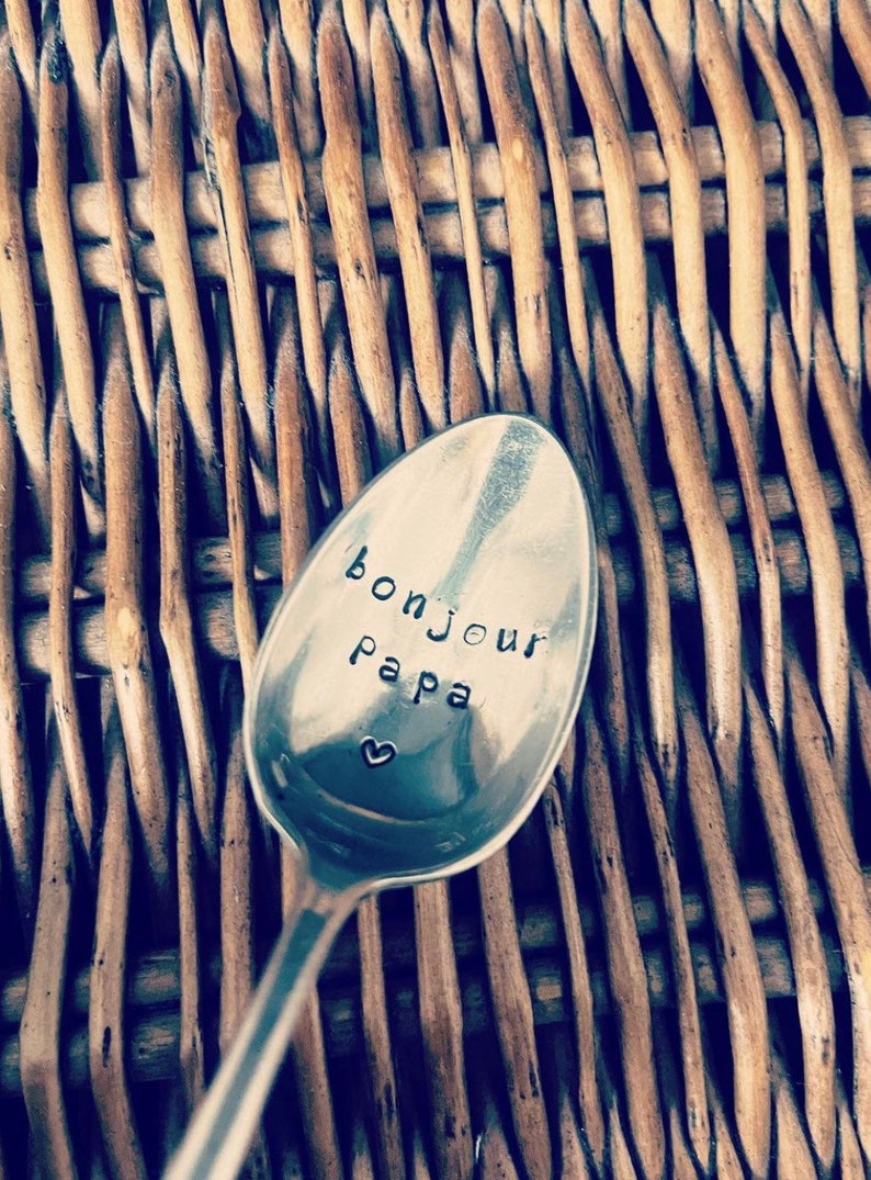 TEASPOON hand engraved and customizable mom/dad image 6