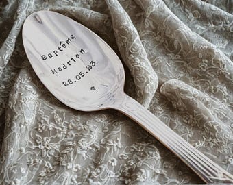 Soup spoon - hand-engraved and customizable - christening