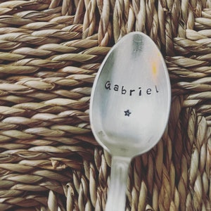 DESSERT SPOON - hand engraved and customizable - First name
