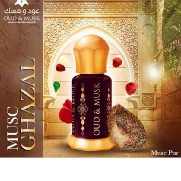 Musc Ghazal, Romantische geur, bloemige en fruitige wake handgemaakt sandelhout krachtige geuren Ghazal Musk