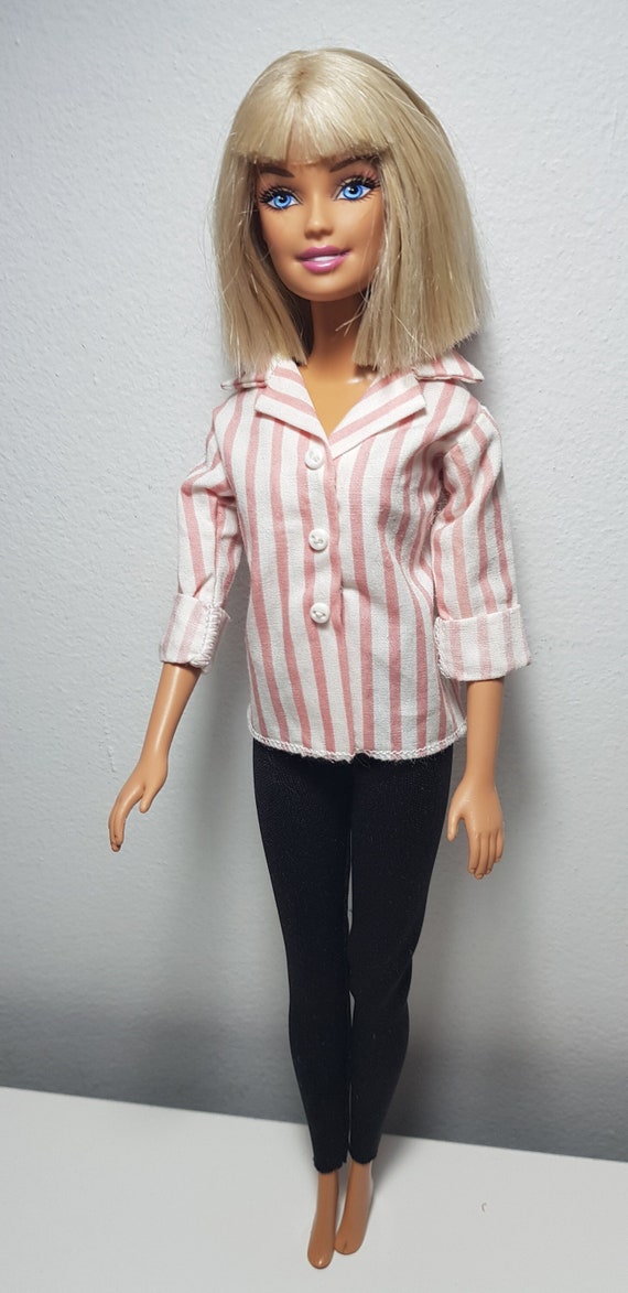 barbie dress shirt Barbie Toddler Girls Hawaiian Button Down Dress Shirt Pink / palm trees 4T