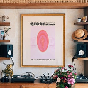 Aura Poster, Grainy Gradient, Aesthetic Room Decor, Retro Gradient Poster, 70s Decor, 70s Aesthetic, Don’t Overthink, Psychedelic Home Decor