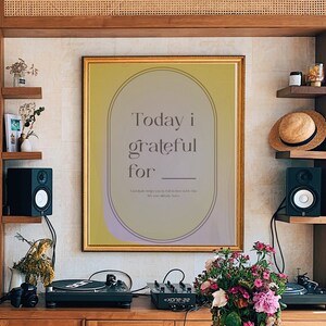 Arte mural, póster con degradado granulado, arte retro con degradado, póster con degradado de los años 70, decoración retro para el hogar, decoración estética de pared, cita inspiradora