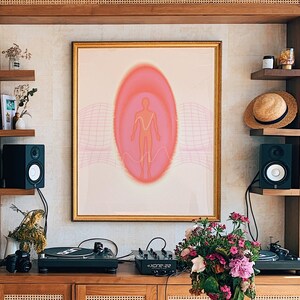 Aura Poster, Retro Gradient Poster, Grainy Gradient, Aesthetic Room Decor, 70s Decor, 70s Aesthetic, Don’t Overthink, Psychedelic Home Decor