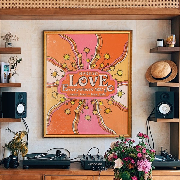 Hippie Wall Art Etsy