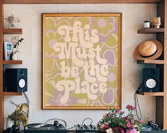 70s Floral Print: Retro Home Decor Wall Art
