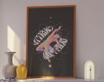 Y2K Aura Poster: Retro Psychedelic Gradient Art Print