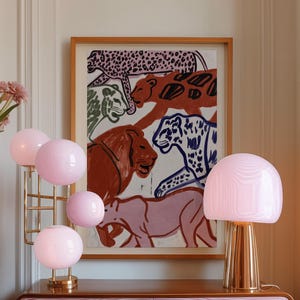 Wild Cat Art Print: Jungle Leopard, Lion, Tiger - Modern Home Decor