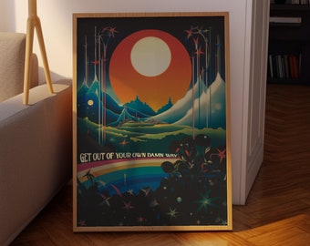 Mid Century Modern Art Print: 70s Retro Home Decor