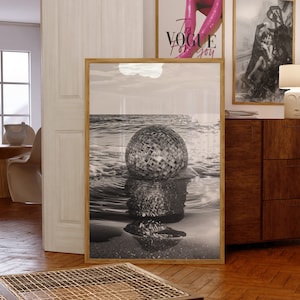 70er Jahre Party Wandbild Funky Disco Ball Poster Retro Vintage Print Girly Wohnheim Dekor Schwarz Weiß Spiegelball Poster