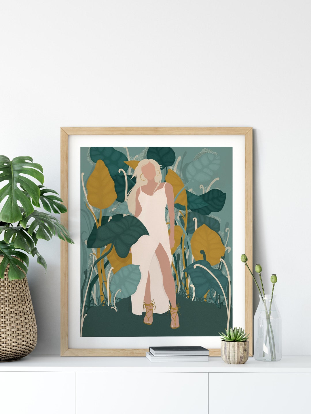 Boho Wall Decor Boho Bedroom Decor Boho Green Wall Decor - Etsy