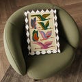 Colorful Birds in Flight Art Print: Mid Century Modern Heron Wall Art